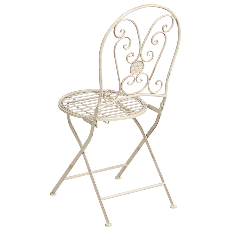 Caféssett utendørs sammenleggbar Coggia Jern - Beige - Hagemøbler & utemiljø - Hagegruppe - Cafemøbler & cafesett