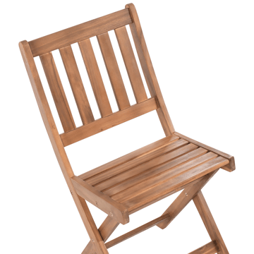 Caféssett utendørs sammenleggbar Febbio akasietre - Brun - Hagemøbler & utemiljø - Hagegruppe - Cafemøbler & cafesett