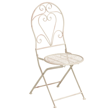 Caféssett utendørs sammenleggbar Folelli Jern - Beige - Hagemøbler & utemiljø - Hagegruppe - Cafemøbler & cafesett