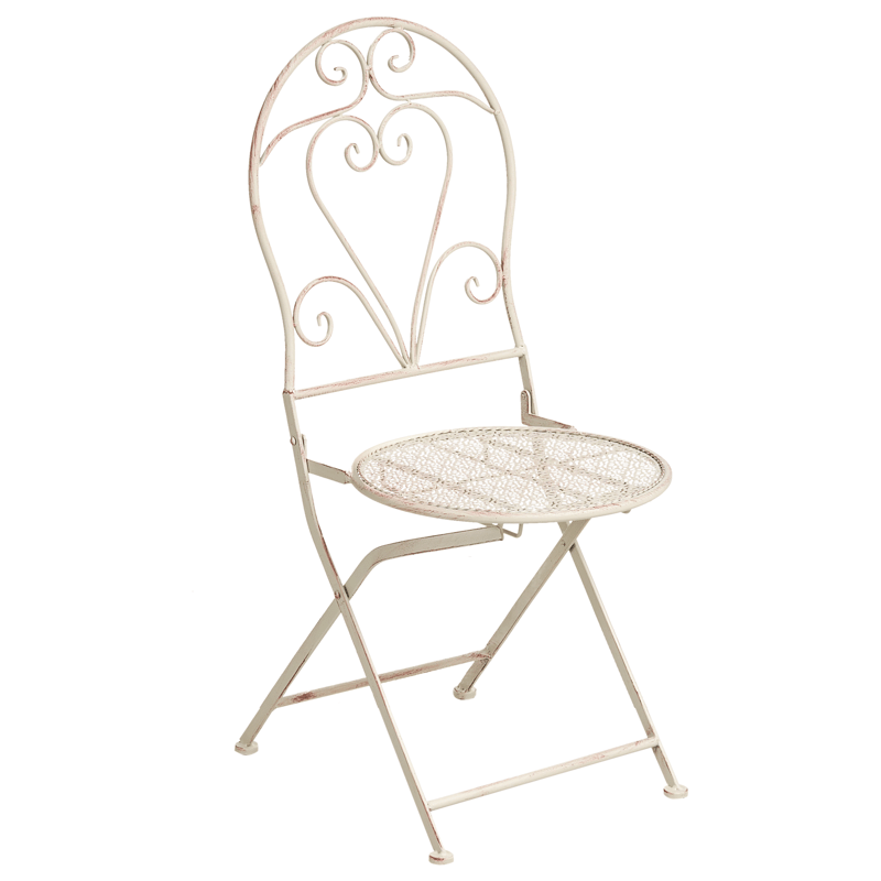 Caféssett utendørs sammenleggbar Folelli Jern - Beige - Hagemøbler & utemiljø - Hagegruppe - Cafemøbler & cafesett