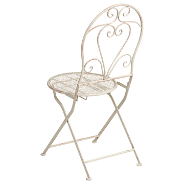 Caféssett utendørs sammenleggbar Folelli Jern - Beige - Hagemøbler & utemiljø - Hagegruppe - Cafemøbler & cafesett