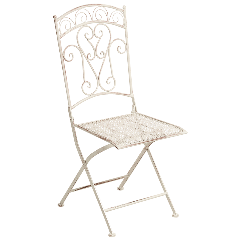 Caféssett utendørs sammenleggbar Juina Jern - Beige - Hagemøbler & utemiljø - Hagegruppe - Cafemøbler & cafesett