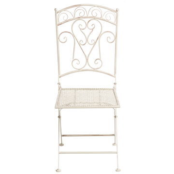 Caféssett utendørs sammenleggbar Juina Jern - Beige - Hagemøbler & utemiljø - Hagegruppe - Cafemøbler & cafesett