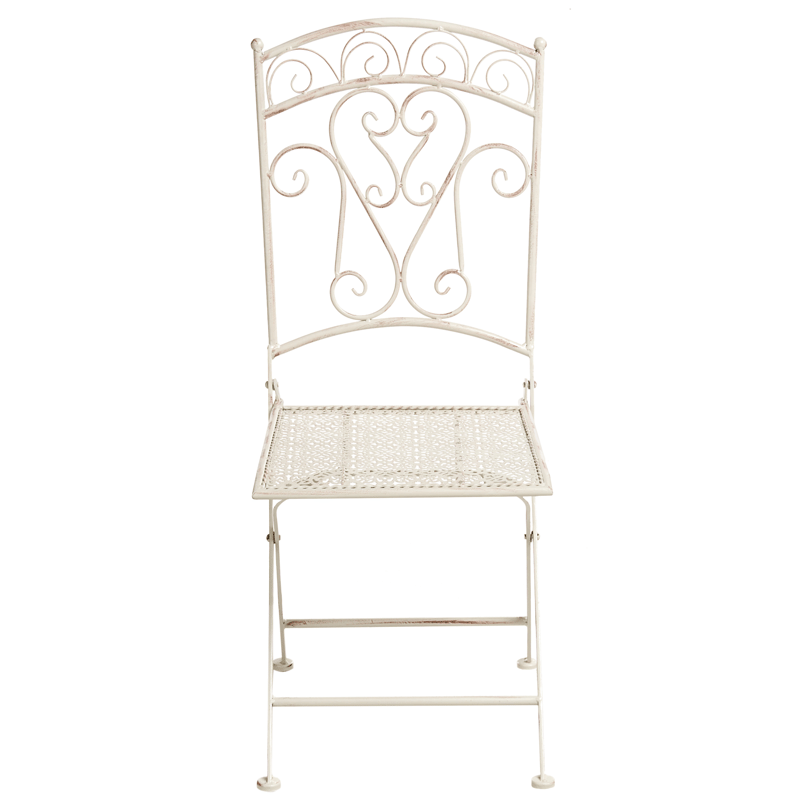 Caféssett utendørs sammenleggbar Juina Jern - Beige - Hagemøbler & utemiljø - Hagegruppe - Cafemøbler & cafesett