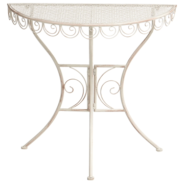 Caféssett utendørs sammenleggbar Juina Jern - Beige - Hagemøbler & utemiljø - Hagegruppe - Cafemøbler & cafesett