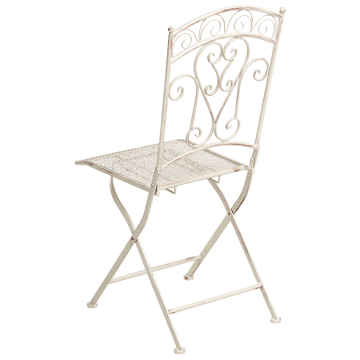 Caféssett utendørs sammenleggbar Juina Jern - Beige - Hagemøbler & utemiljø - Hagegruppe - Cafemøbler & cafesett