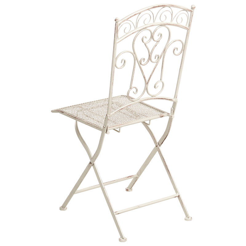 Caféssett utendørs sammenleggbar Juina Jern - Beige - Hagemøbler & utemiljø - Hagegruppe - Cafemøbler & cafesett