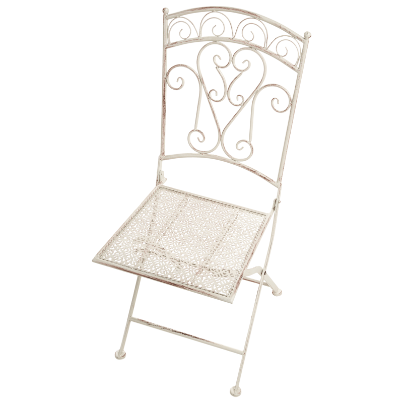 Caféssett utendørs sammenleggbar Juina Jern - Beige - Hagemøbler & utemiljø - Hagegruppe - Cafemøbler & cafesett