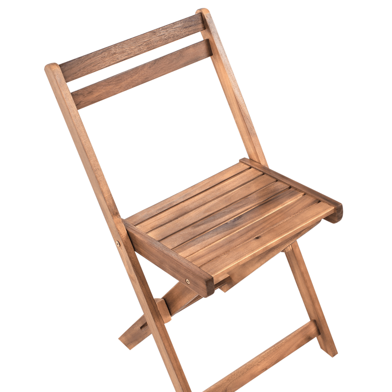 Caféssett utendørs sammenleggbar Sacile akasietre - Brun - Hagemøbler & utemiljø - Hagegruppe - Cafemøbler & cafesett