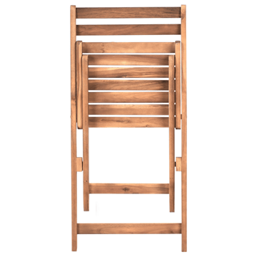 Caféssett utendørs sammenleggbar Sacile akasietre - Brun - Hagemøbler & utemiljø - Hagegruppe - Cafemøbler & cafesett