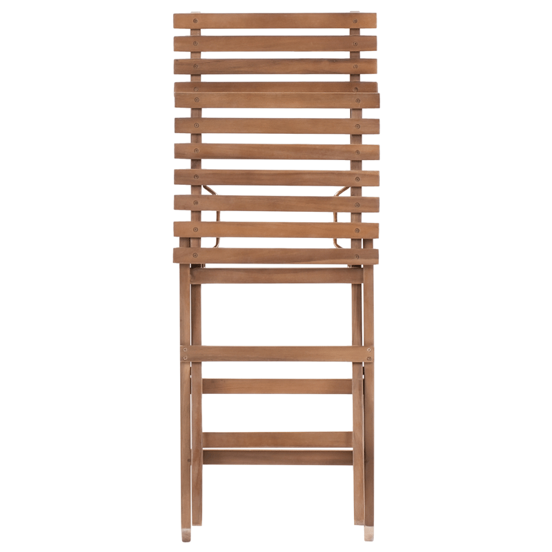 Caféssett utendørs sammenleggbar Solarolo akasietre - Brun - Hagemøbler & utemiljø - Hagegruppe - Cafemøbler & cafesett