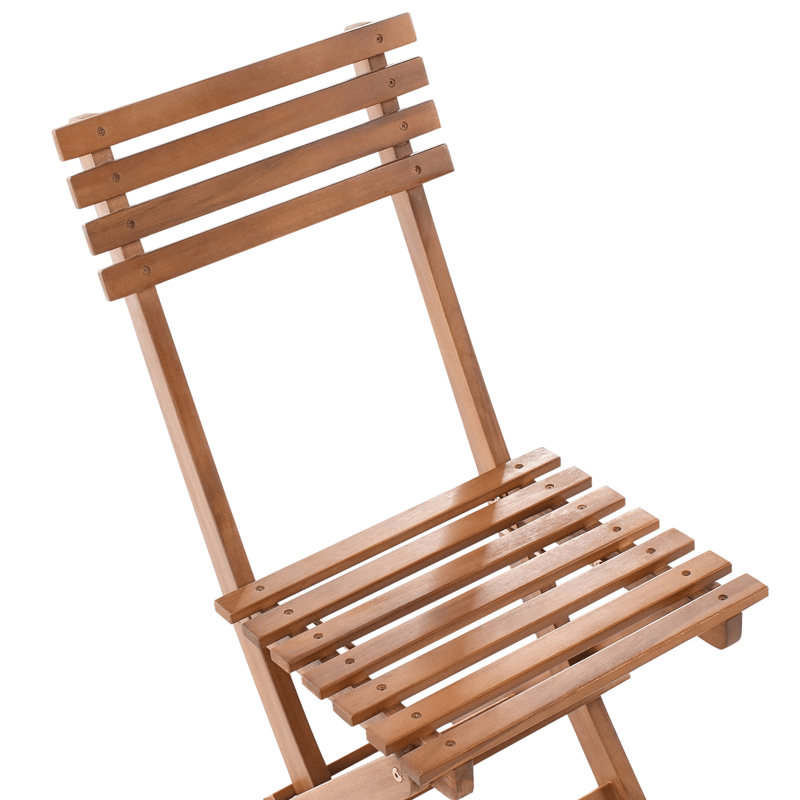 Caféssett utendørs sammenleggbar Solarolo akasietre - Brun - Hagemøbler & utemiljø - Hagegruppe - Cafemøbler & cafesett