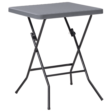 Caféssett utendørs sammenleggbar Trappeto - Grå/Svart - Hagemøbler & utemiljø - Hagegruppe - Cafemøbler & cafesett