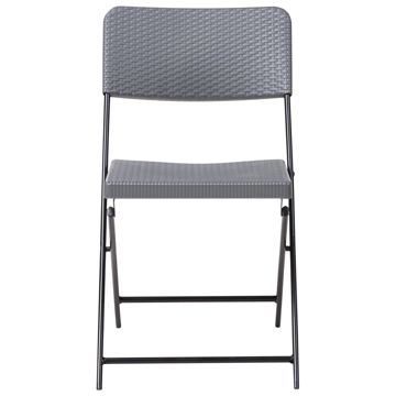 Caféssett utendørs sammenleggbar Trappeto - Grå/Svart - Hagemøbler & utemiljø - Hagegruppe - Cafemøbler & cafesett