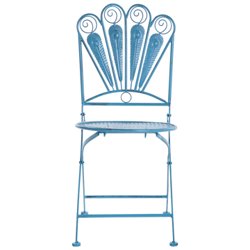 Caféssett utendørs sammenleggbar Pavia Jern - Blå - Hagemøbler & utemiljø - Hagegruppe - Cafemøbler & cafesett