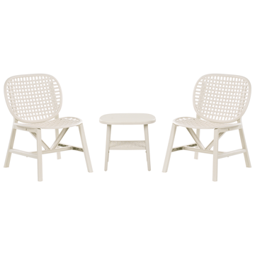 Caféssett utendørs Sicelle - Hvit - Hagemøbler & utemiljø - Hagegruppe - Cafemøbler & cafesett