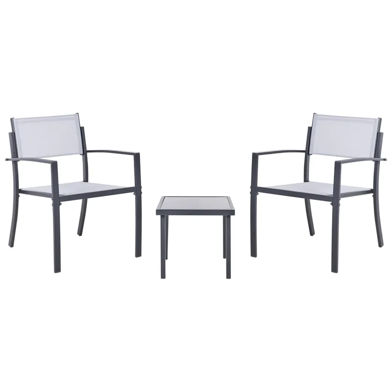 Caféssett utendørs Tavoleto Stål, Grå