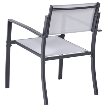 Caféssett utendørs Tavoleto Stål - Grå - Hagemøbler & utemiljø - Hagegruppe - Cafemøbler & cafesett