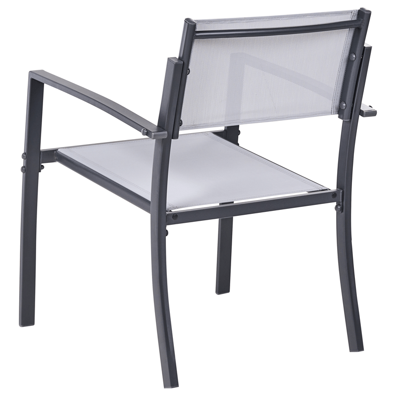 Caféssett utendørs Tavoleto Stål - Grå - Hagemøbler & utemiljø - Hagegruppe - Cafemøbler & cafesett