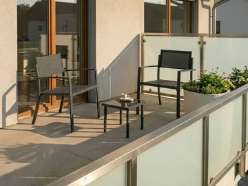 Caféssett utendørs Tavoleto Stål - Mørkegrå - Hagemøbler & utemiljø - Hagegruppe - Cafemøbler & cafesett