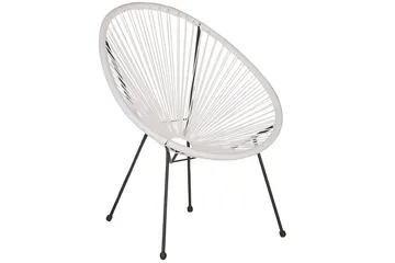 Cafeset Beliani Acapulco II Blå/Svart White||Black - Hagemøbler & utemiljø - Hagegruppe - Cafemøbler & cafesett