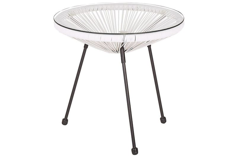 Cafeset Beliani Acapulco II Blå/Svart White||Black - Hagemøbler & utemiljø - Hagegruppe - Cafemøbler & cafesett