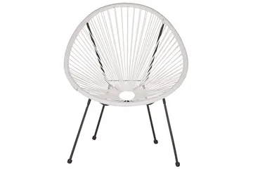 Cafeset Beliani Acapulco II Blå/Svart White||Black - Hagemøbler & utemiljø - Hagegruppe - Cafemøbler & cafesett