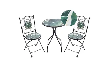 Cafeset Beliani Cozzana Black - Hagemøbler & utemiljø - Hagegruppe - Cafemøbler & cafesett