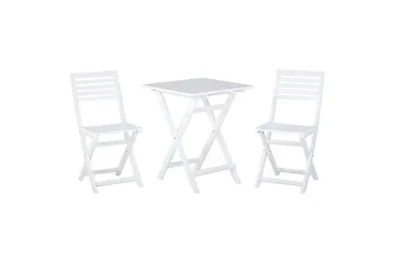 Cafeset Beliani Fiji White - Hagemøbler & utemiljø - Hagegruppe - Cafemøbler & cafesett