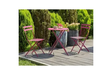 Cafeset Beliani Fiori Blå Wine red - Hagemøbler & utemiljø - Hagegruppe - Cafemøbler & cafesett