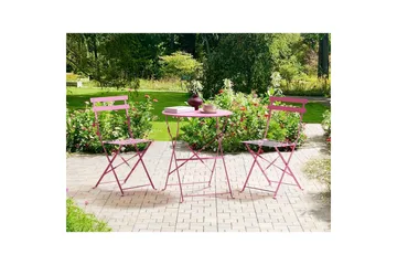 Cafeset Beliani Fiori Blå Pink - Hagemøbler & utemiljø - Hagegruppe - Cafemøbler & cafesett