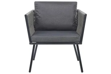 Cafeset Beliani Gargano Brun/grå Light grey||Black - Hagemøbler & utemiljø - Hagegruppe - Cafemøbler & cafesett