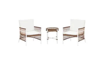 Cafeset Beliani Levico White - Hagemøbler & utemiljø - Hagegruppe - Cafemøbler & cafesett