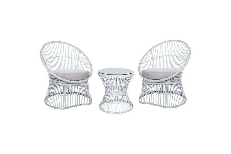 Cafeset Beliani Mesyna Beige/grå White||Beige
