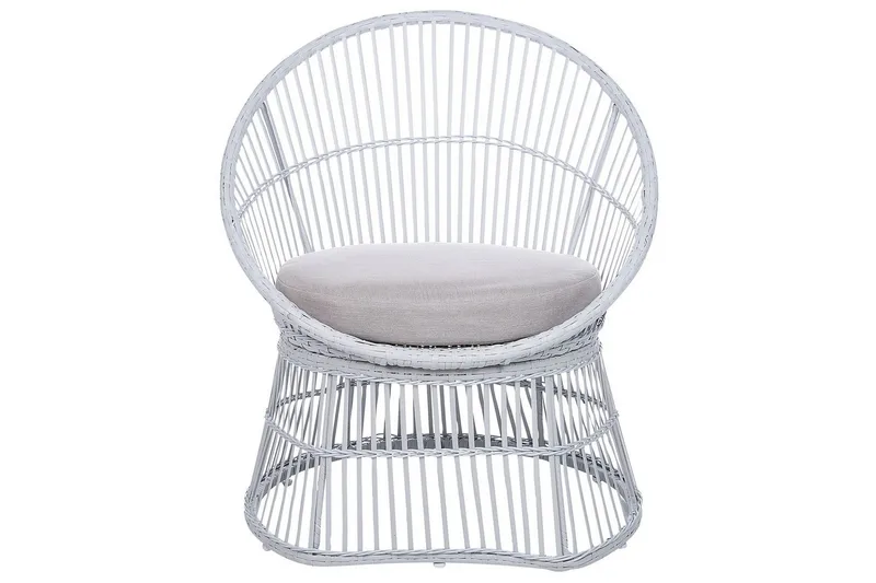 Cafeset Beliani Mesyna Beige/grå White||Beige - Hagemøbler & utemiljø - Hagegruppe - Cafemøbler & cafesett