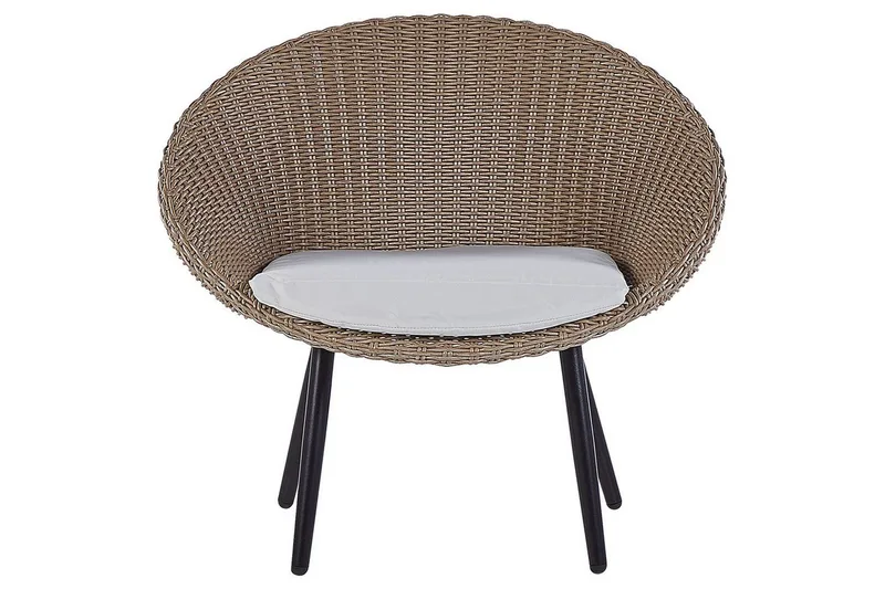 Cafeset Beliani Ortigia Ljusbeige - Hagemøbler & utemiljø - Hagegruppe - Cafemøbler & cafesett