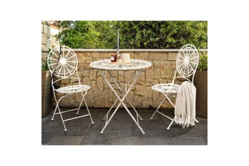 Cafeset Beliani Scafa Off White - Hagemøbler & utemiljø - Hagegruppe - Cafemøbler & cafesett