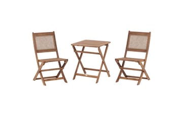 Cafeset Beliani Paraggi Light wood - Hagemøbler & utemiljø - Hagegruppe - Cafemøbler & cafesett