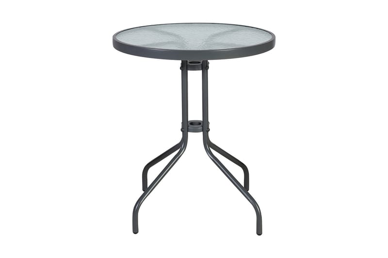 Cafesett BISTRO bord og 2 stoler D60xH70 grå - Cafemøbler & cafesett