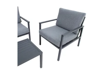 Adrio Hagesett Mørkegrå - Hagemøbler & utemiljø - Hagegruppe - Cafemøbler & cafesett