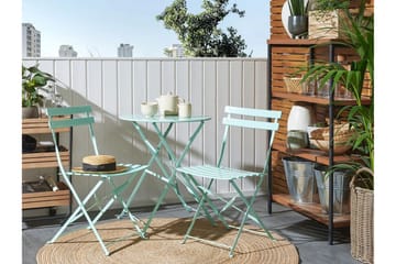 Alatri Balkongsett 60 cm + 2 stoler - mintgrønn - Hagemøbler & utemiljø - Hagegruppe - Cafemøbler & cafesett