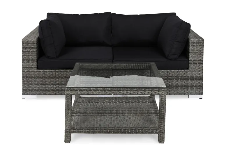 Bahamas Loungegruppe 2 Pers. Bord 75x75, Grå