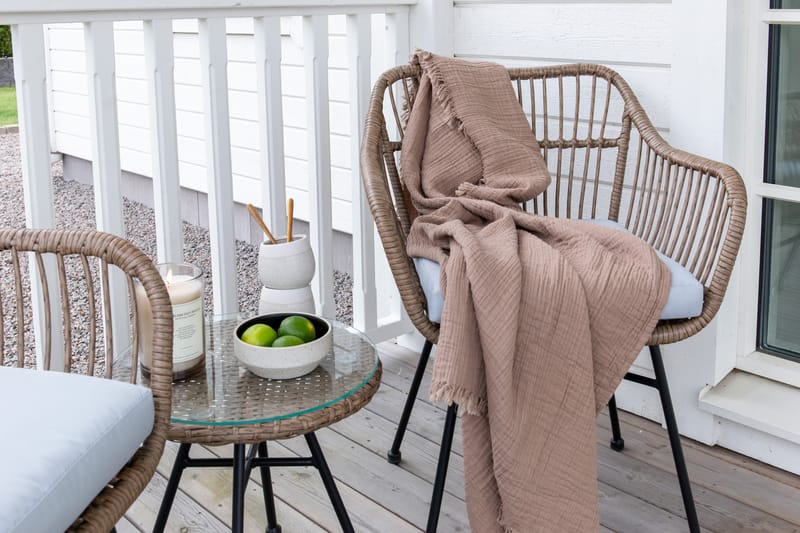 Balkonggruppe Viga 2-seters Svart - Venture Home - Hagemøbler & utemiljø - Hagegruppe - Cafemøbler & cafesett