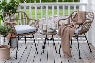 Balkonggruppe Viga 2-seters Svart - Venture Home - Hagemøbler & utemiljø - Hagegruppe - Cafemøbler & cafesett