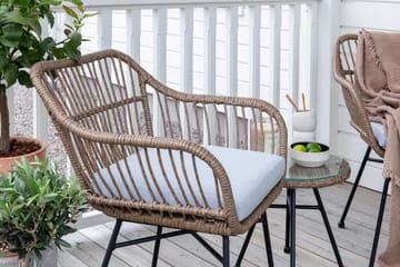 Balkonggruppe Viga 2-seters Svart - Venture Home - Hagemøbler & utemiljø - Hagegruppe - Cafemøbler & cafesett