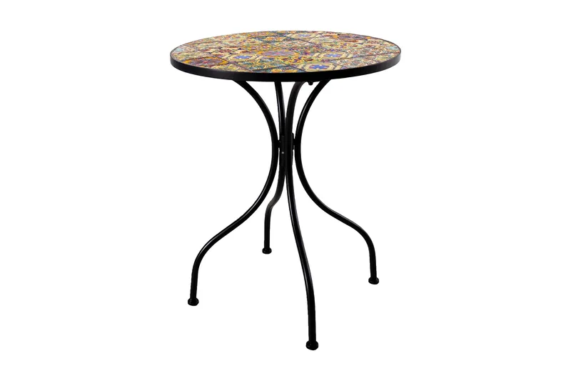 Balkongset Morocco Bord Och 2 Stolar Mosaik Black, Multicolor - Hagemøbler & utemiljø - Hagegruppe - Cafemøbler & cafesett