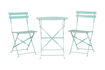 Balkongsett Alatri 60 cm + 2 stoler - mintgrønn - Hagemøbler & utemiljø - Hagegruppe - Cafemøbler & cafesett