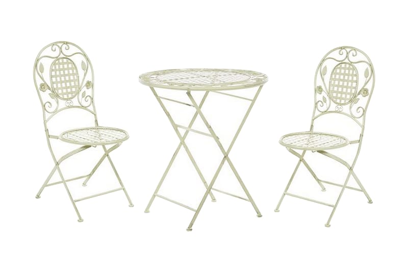 Balkongsett av bord og 2 stoler lysegrønn BIVIO - Grønn - Cafemøbler & cafesett