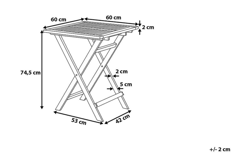 Balkongsett Fiji 60 cm - Gul - Cafemøbler & cafesett