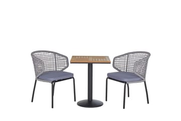 Balkongsett grå/svart PALMI - Grå - Hagemøbler & utemiljø - Hagegruppe - Cafemøbler & cafesett